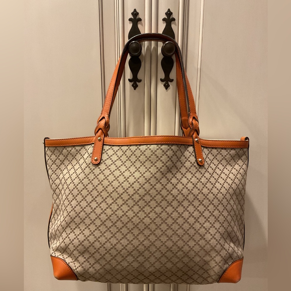 GUCCI ORANGE/BEIGE DIAMANTÉ CANVAS